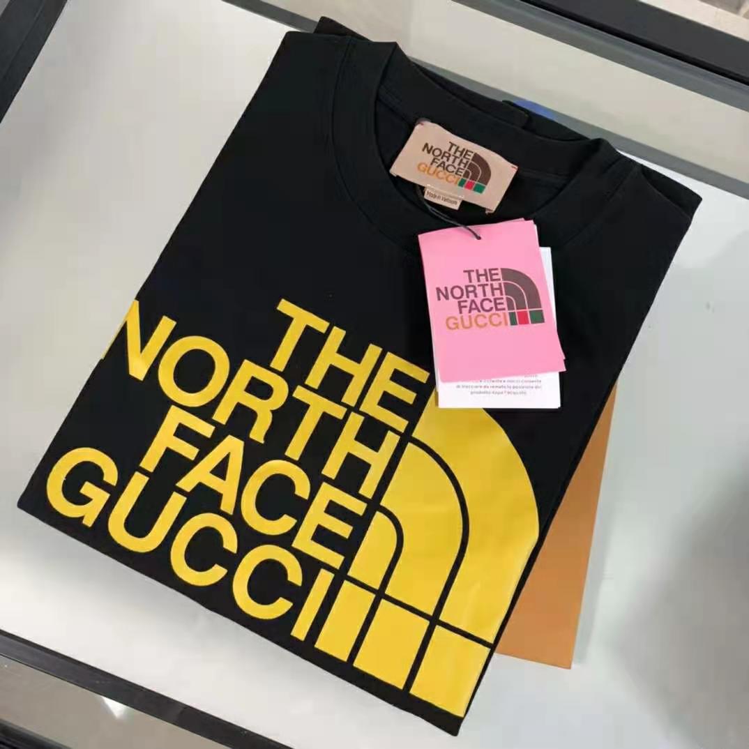 G*u*i men the north face x G*u*i oversize t-shirt black cotton jersey crewneck