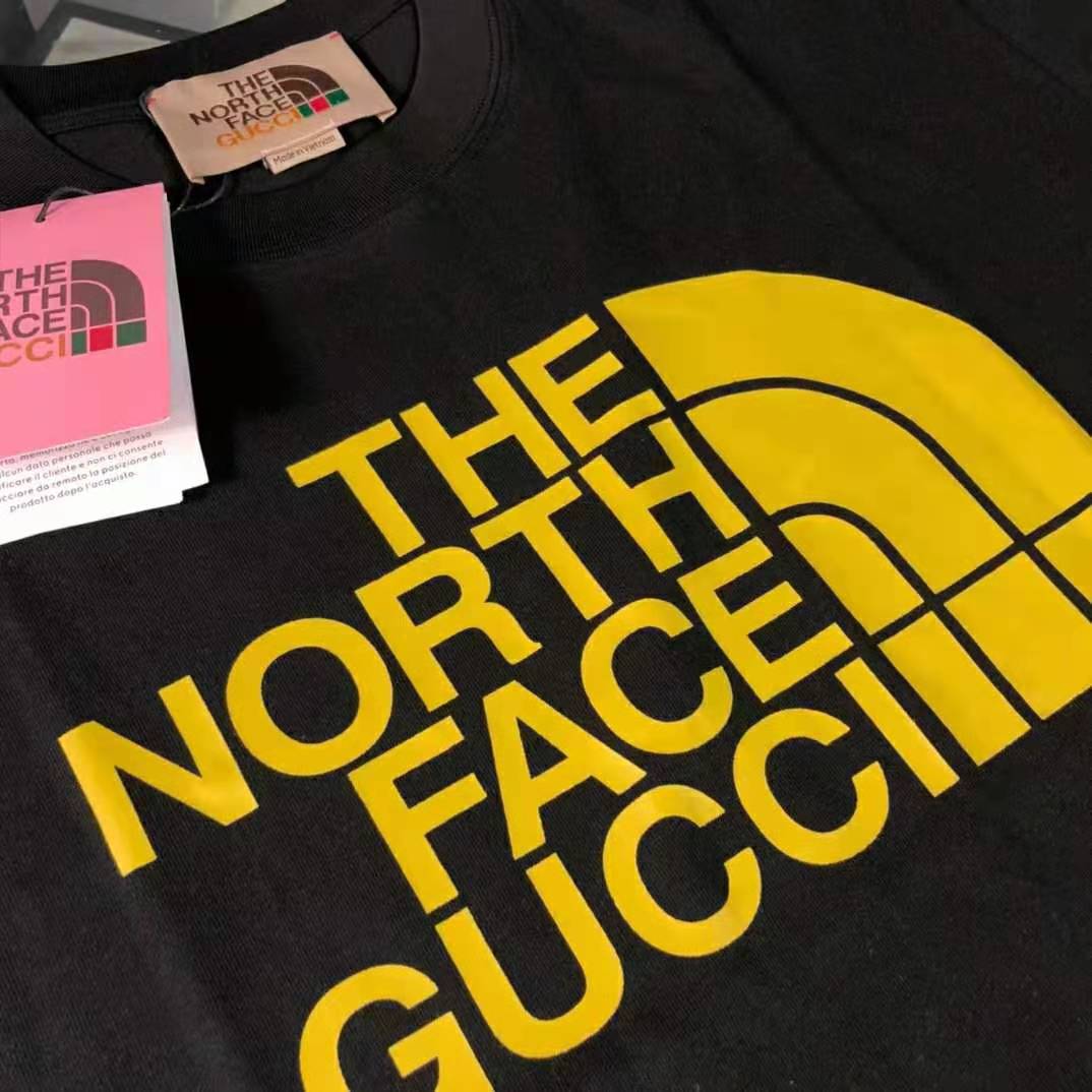 G*u*i men the north face x G*u*i oversize t-shirt black cotton jersey crewneck