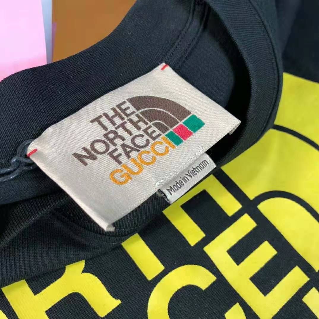 G*u*i men the north face x G*u*i oversize t-shirt black cotton jersey crewneck