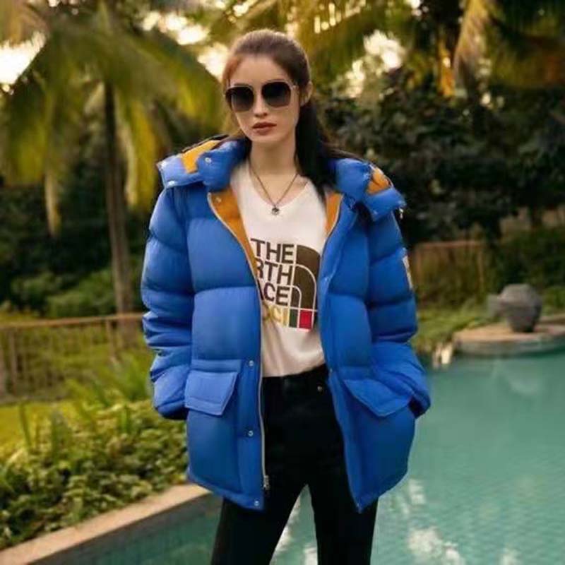 G*u*i women the north face x G*u*i print cotton t-shirt jersey crewneck short sleeves