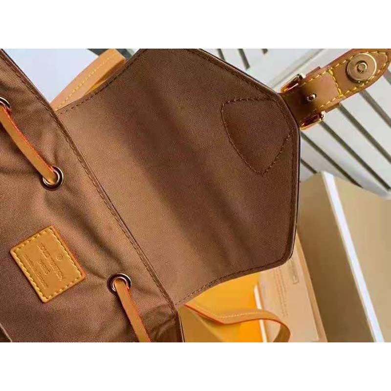 Louis Vuitton LV Women Montsouris BB Backpack Monogram Canvas Cowhide Leather