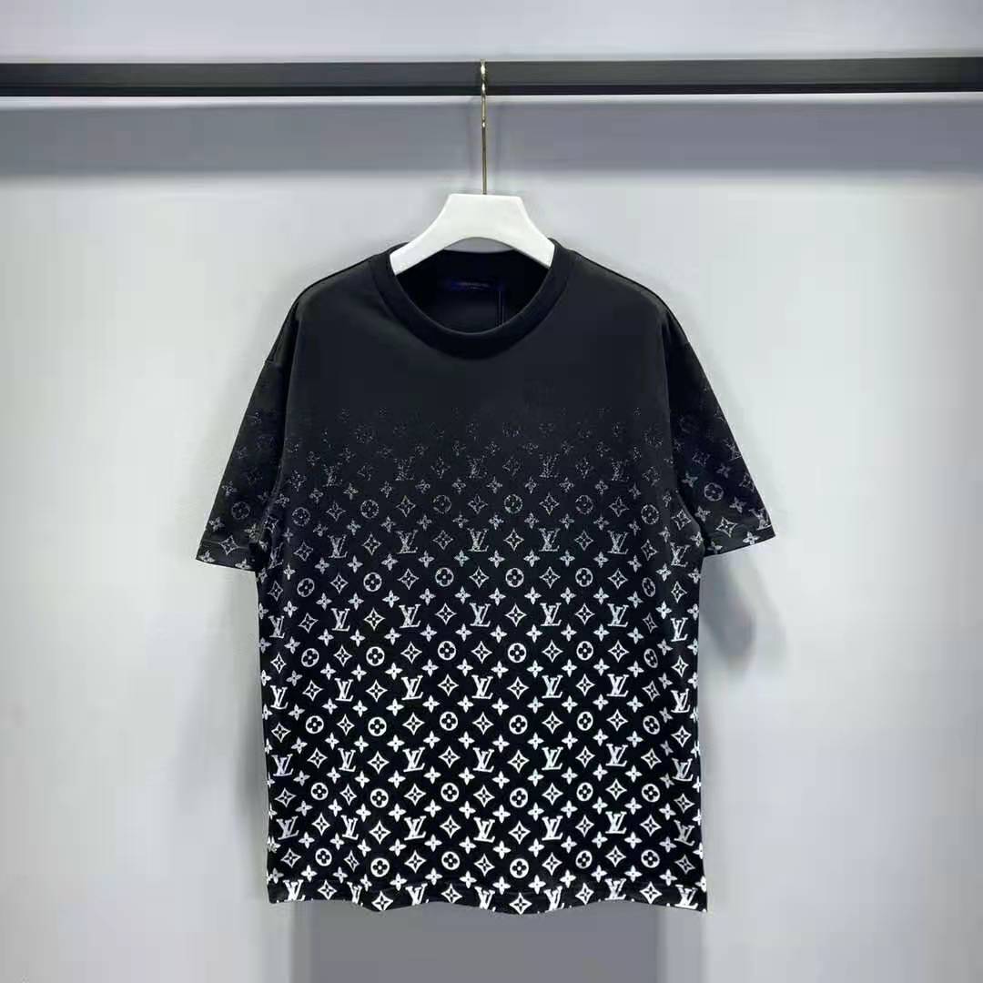 Louis Vuitton Women LVSE Monogram Gradient T-Shirt Cotton Regular Fit Black and White