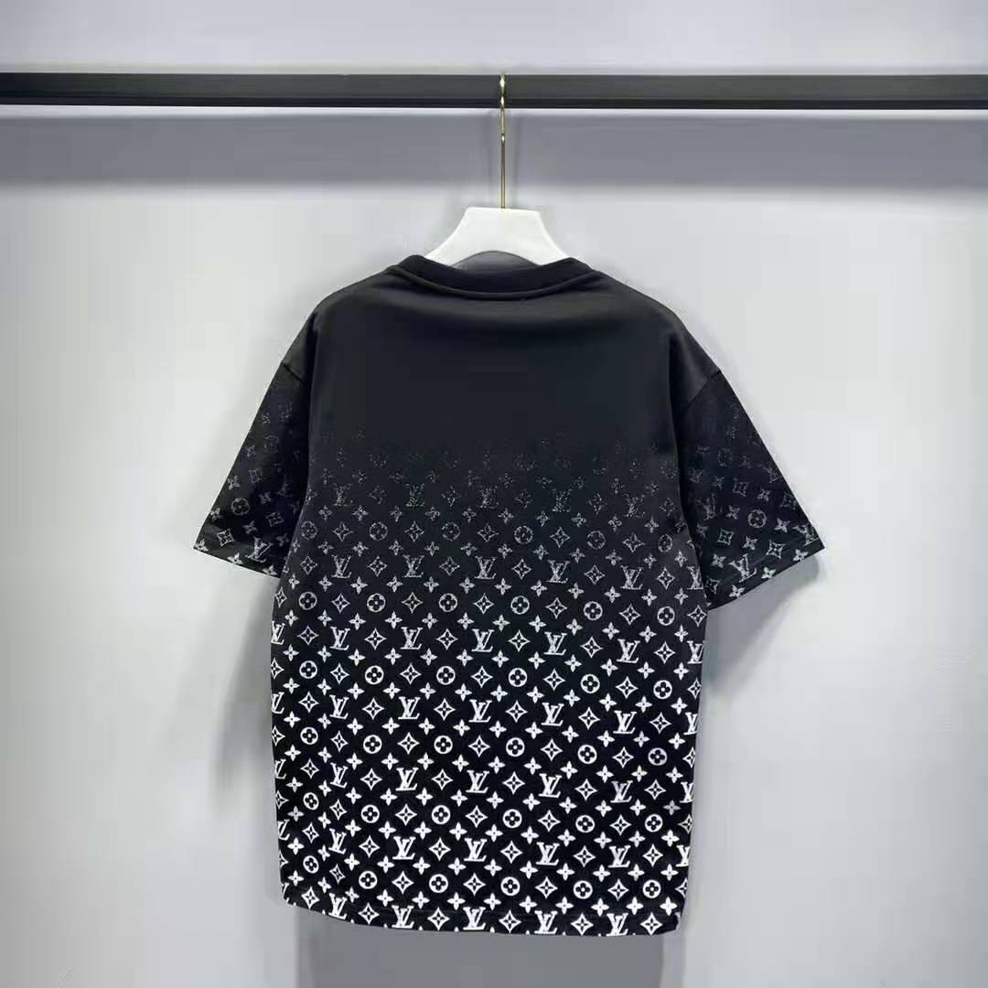 Louis Vuitton Women LVSE Monogram Gradient T-Shirt Cotton Regular Fit Black and White