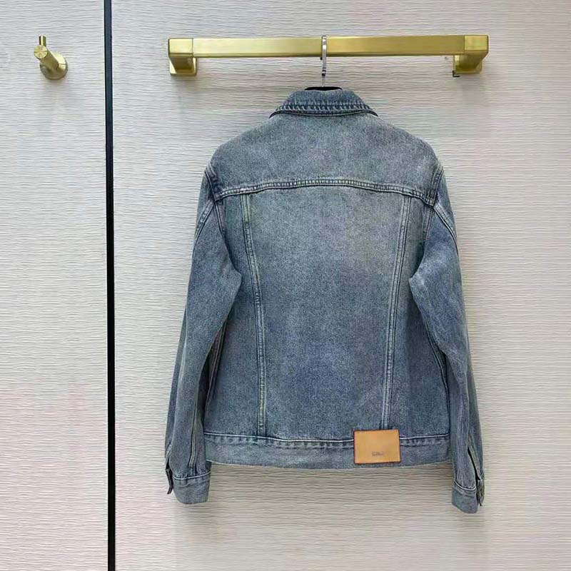 Louis Vuitton Women Staples Edition DNA Denim Jacket Cotton Indigo Regular Fit-Blue