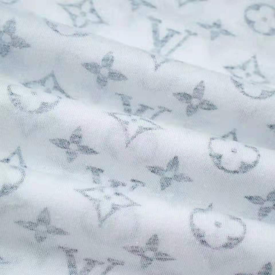 Louis Vuitton Men LV Escale Printed T-Shirt Monogram Cotton White Regular Fit