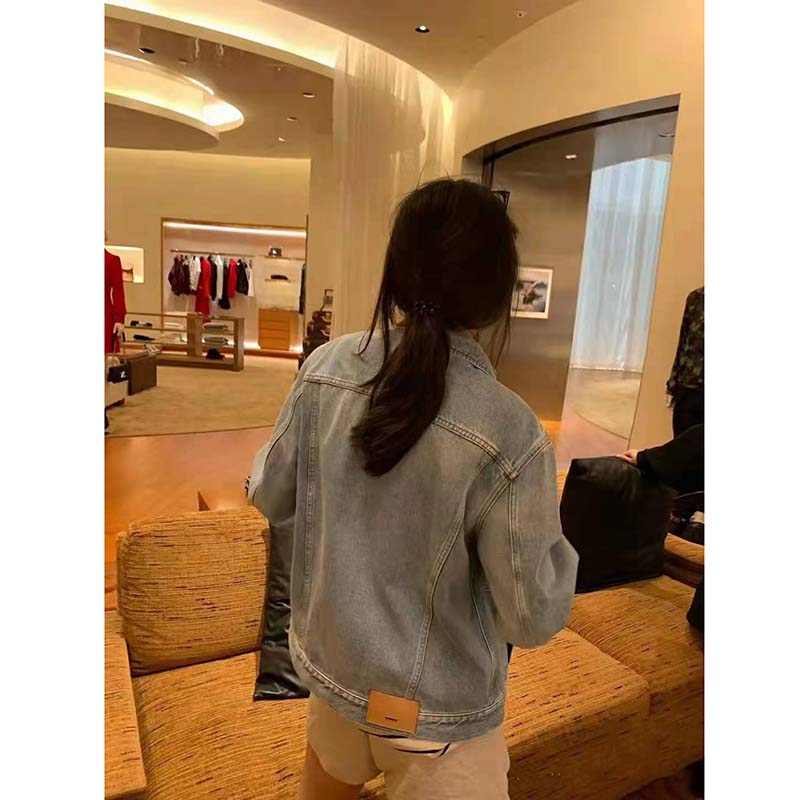 Louis Vuitton Women Staples Edition DNA Denim Jacket Cotton Indigo Regular Fit-Blue