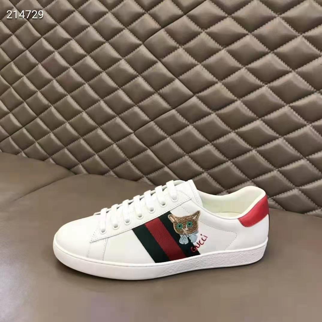 G*u*i gg unisex ace sneaker cat green red web G*u*i cat embroidery