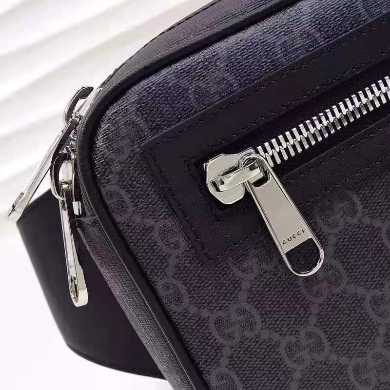G*u*i unisex gg black belt bag black/grey soft gg supreme