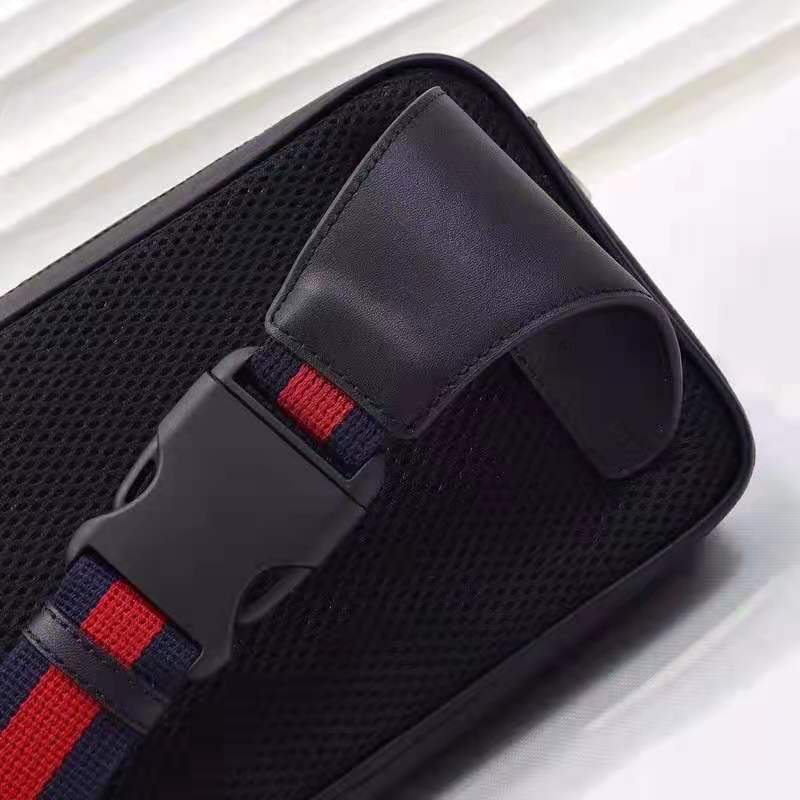 G*u*i unisex gg black belt bag black/grey soft gg supreme
