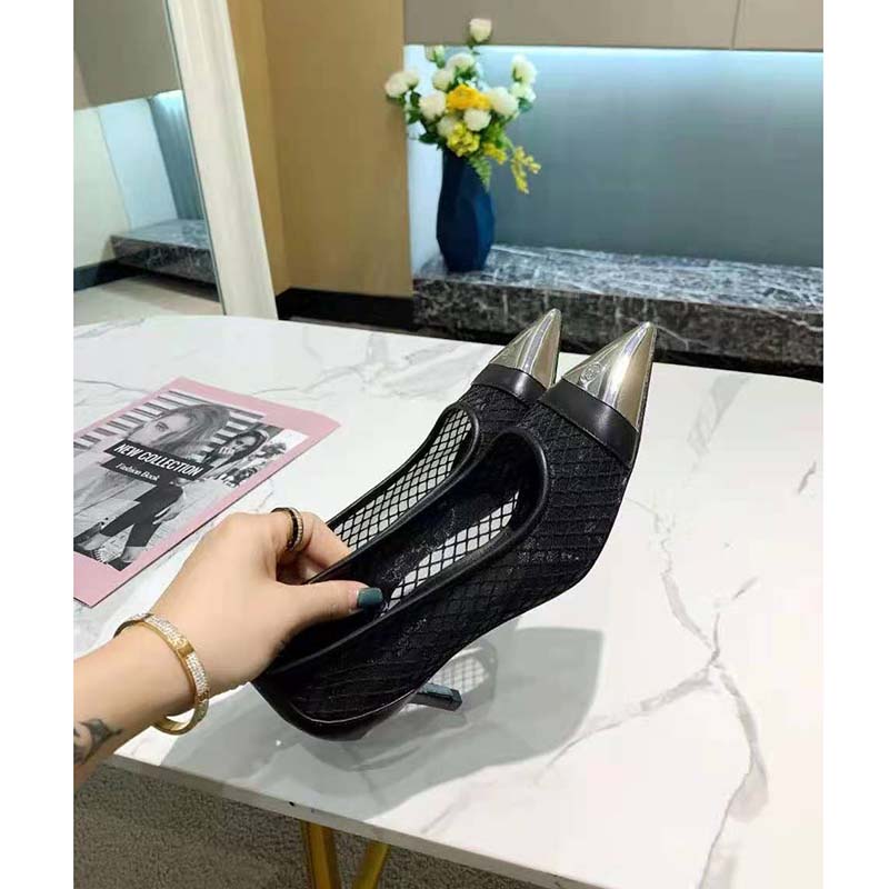 Louis Vuitton LV Women’s Urban Twist Pump Mesh PVC Calf Leather 10.5 cm Heel