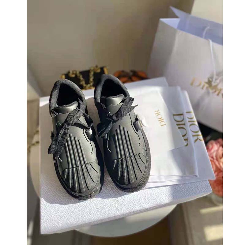 Dior Women Dior-ID Sneaker Black Calfskin and Rubber