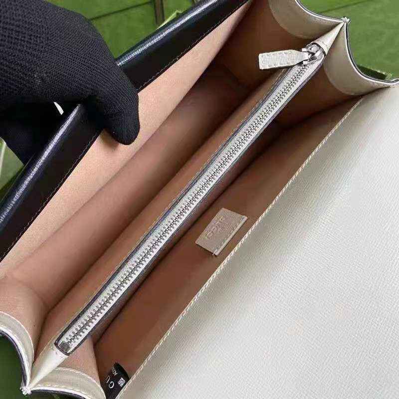 G*u*i gg women dionysus small shoulder bag burnt orange and white grainy leather