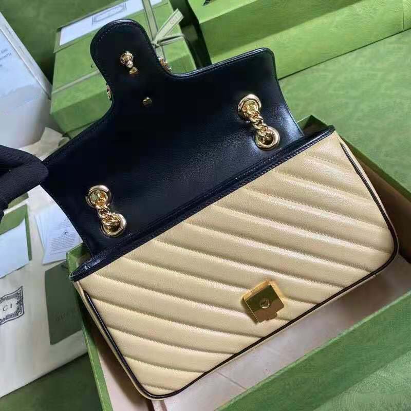 G*u*i gg women online exclusive gg marmont small bag pastel blue butter diagonal matelassé leather