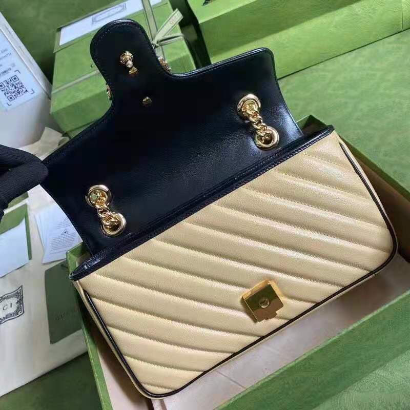 G*u*i gg women online exclusive gg marmont small bag pastel blue butter diagonal matelassé leather