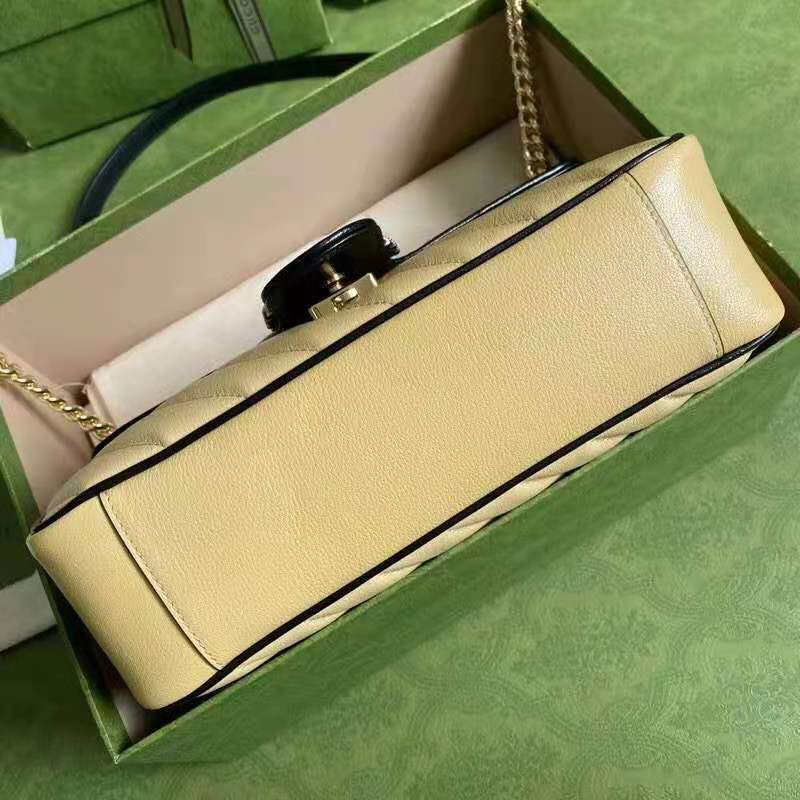 G*u*i gg women online exclusive gg marmont small bag pastel blue butter diagonal matelassé leather
