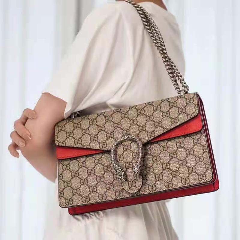 G*u*i gg women dionysus gg small shoulder bag beige ebony gg supreme canvas