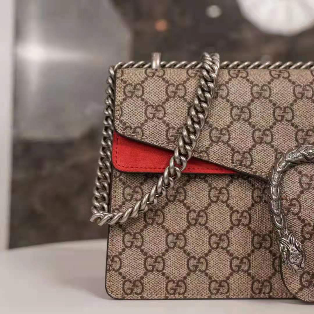 G*u*i gg women dionysus gg small shoulder bag beige ebony gg supreme canvas