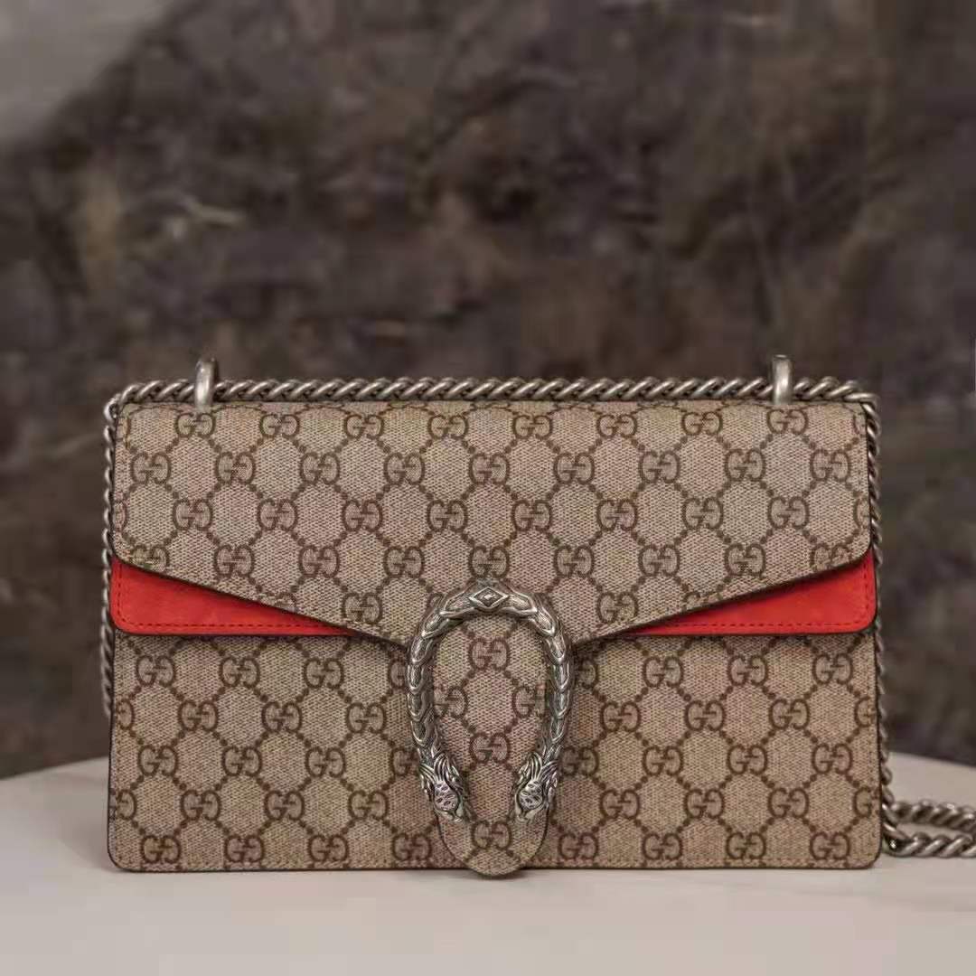 G*u*i gg women dionysus gg small shoulder bag beige ebony gg supreme canvas