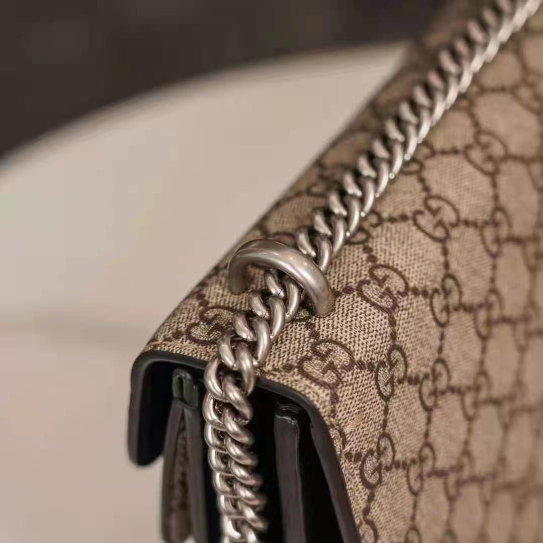 G*u*i gg women dionysus gg small shoulder bag beige ebony gg supreme canvas black suede
