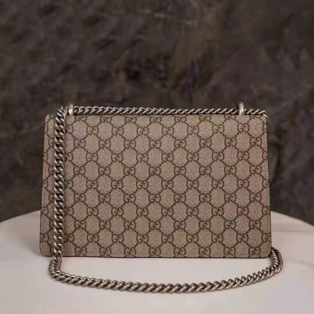 G*u*i gg women dionysus gg small shoulder bag beige ebony gg supreme canvas black suede