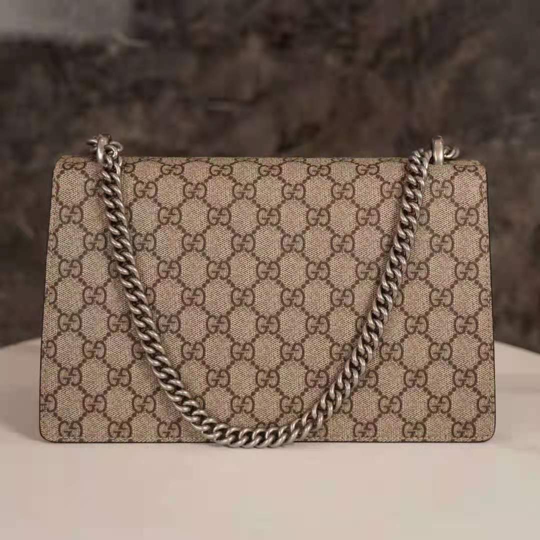 G*u*i gg women dionysus gg small shoulder bag beige ebony gg supreme canvas brown suede