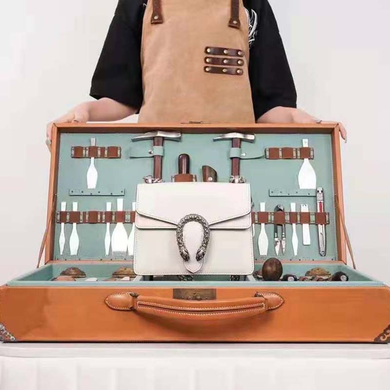G*u*i gg women dionysus leather mini bag beige metal-free tanned leather