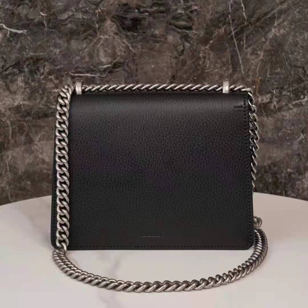 G*u*i gg women dionysus leather mini bag black metal-free tanned leather