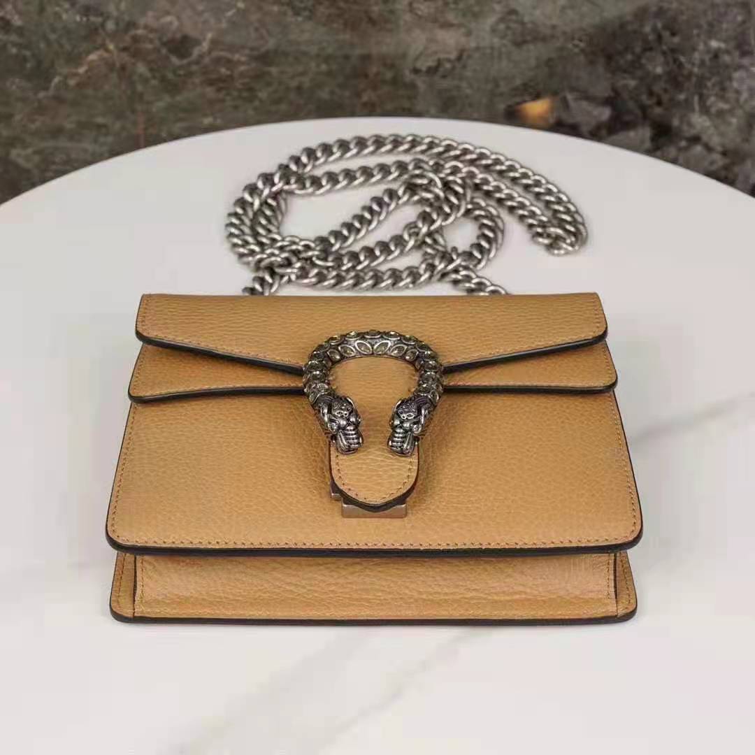 G*u*i gg women dionysus mini bag brown leather black crystals