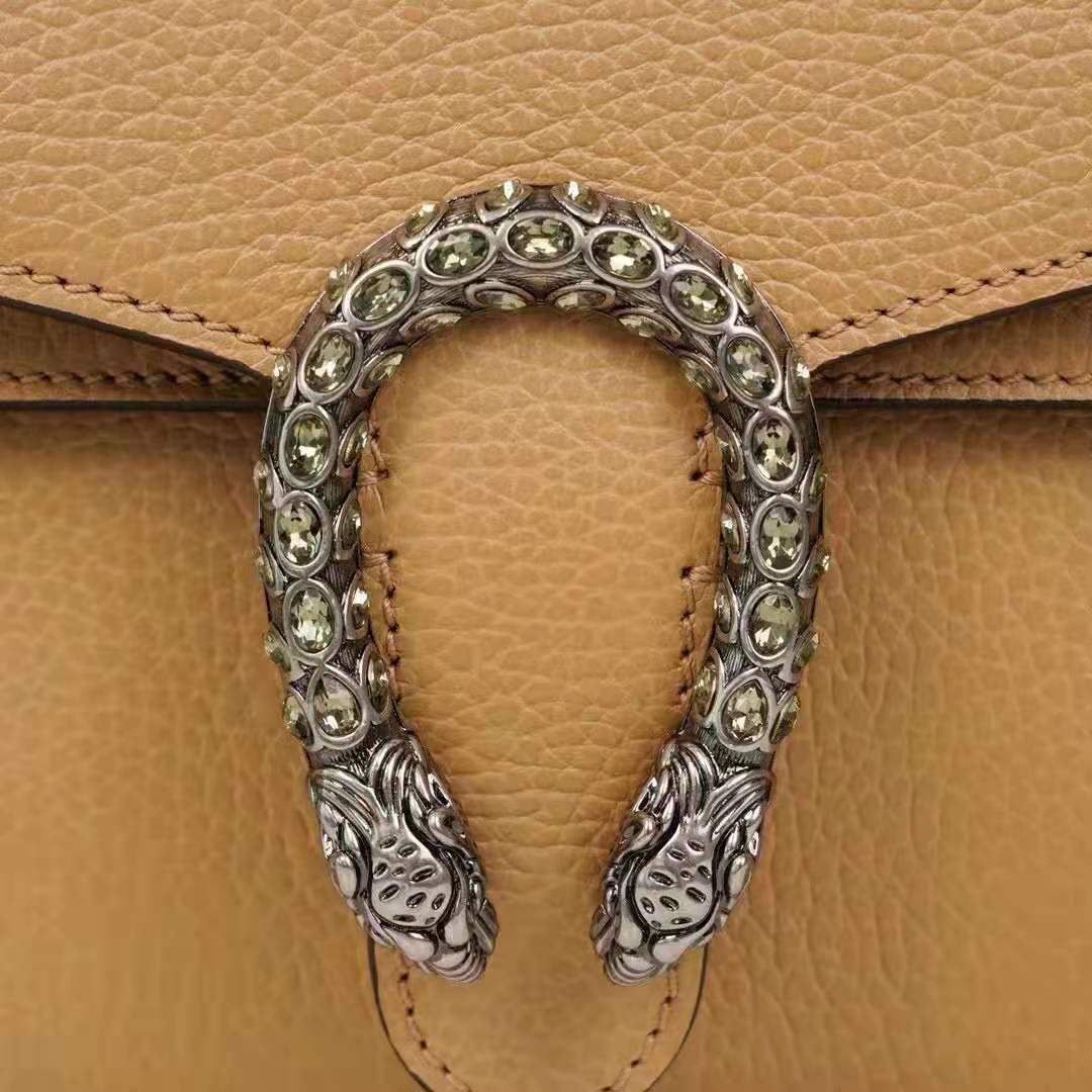 G*u*i gg women dionysus mini bag brown leather black crystals