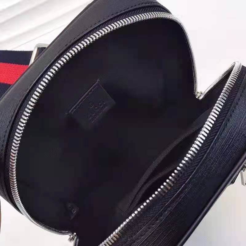 G*u*i gg unisex gg black belt bag black grey soft gg supreme