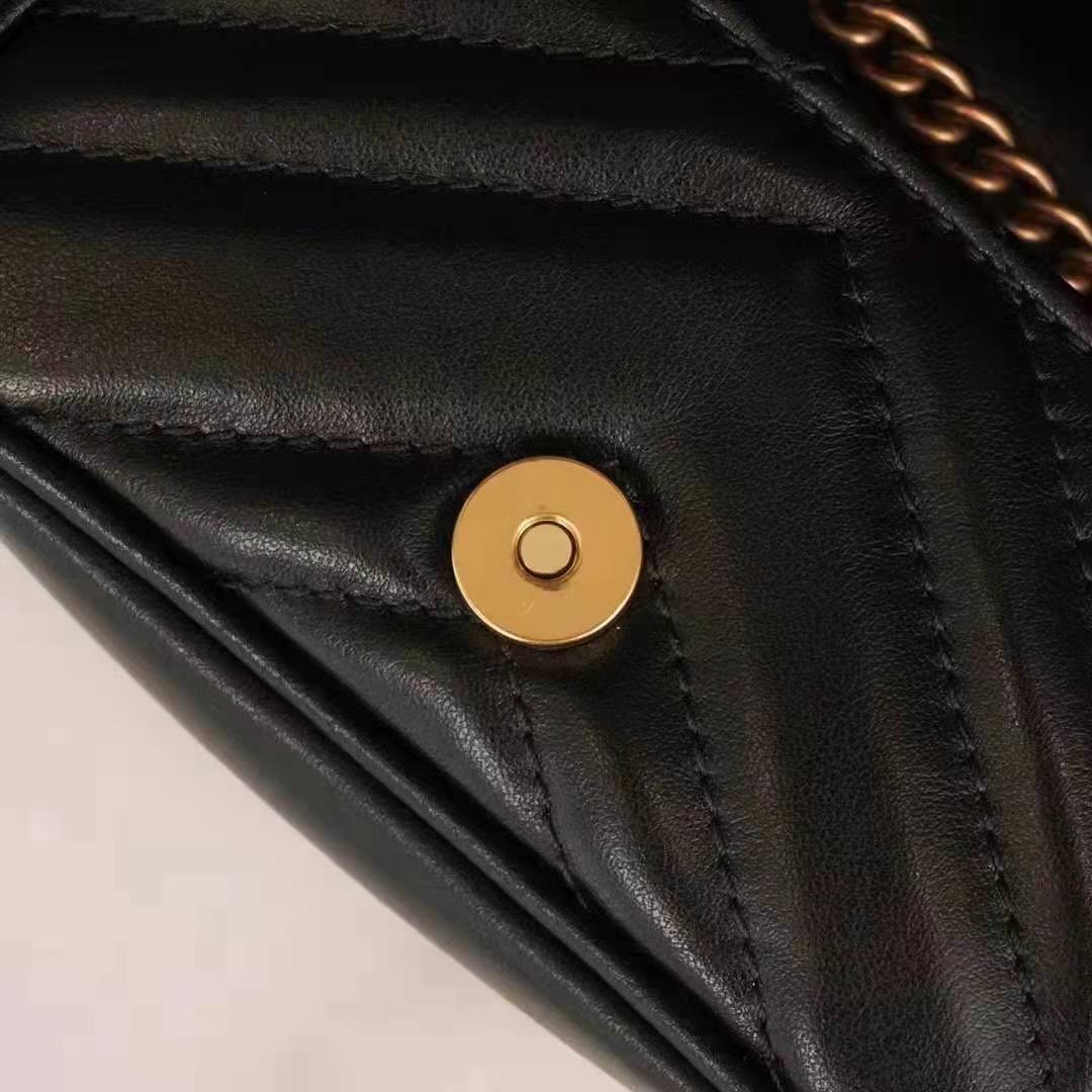 G*u*i gg women gg marmont matelassé leather super mini bag black matelassé chevron