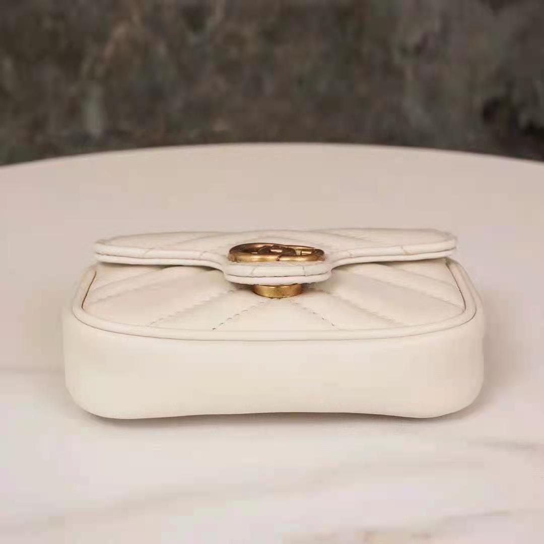 G*u*i gg women gg marmont matelassé leather super mini bag white matelassé chevron