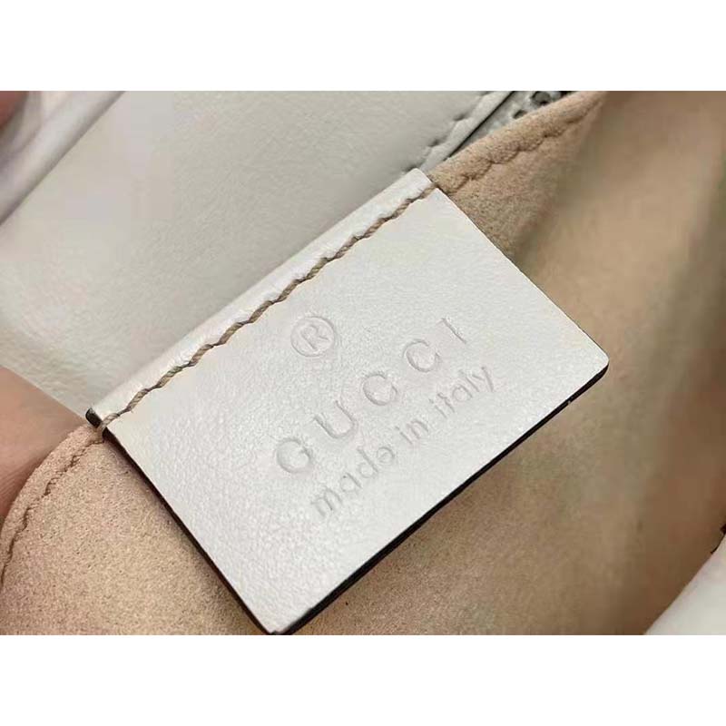 G*u*i gg women gg marmont small matelassé shoulder bag white double g