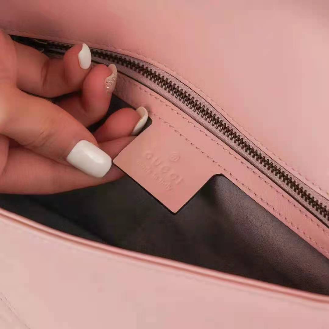 G*u*i gg women gg marmont small pink matelassé shoulder bag double g