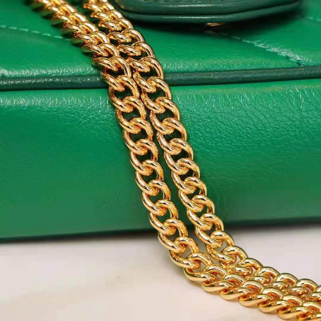 G*u*i gg women gg marmont super mini bag bright green diagonal matelassé leather