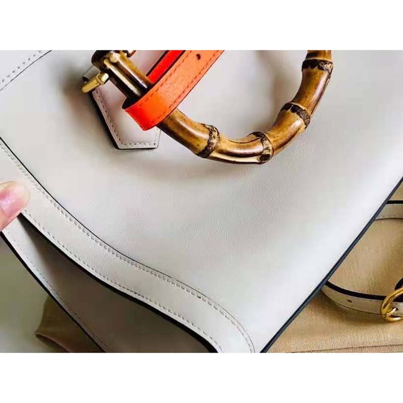 G*u*i gg women G*u*i diana small tote bag double g white leather
