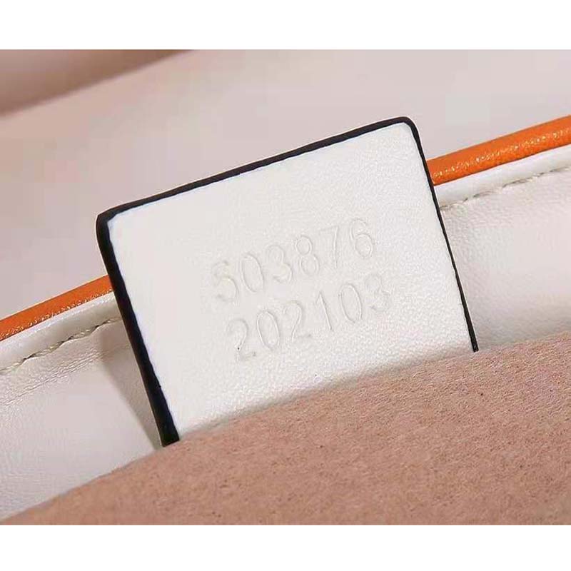 G*u*i gg women padlock mini bag gg supreme canvas with white leather