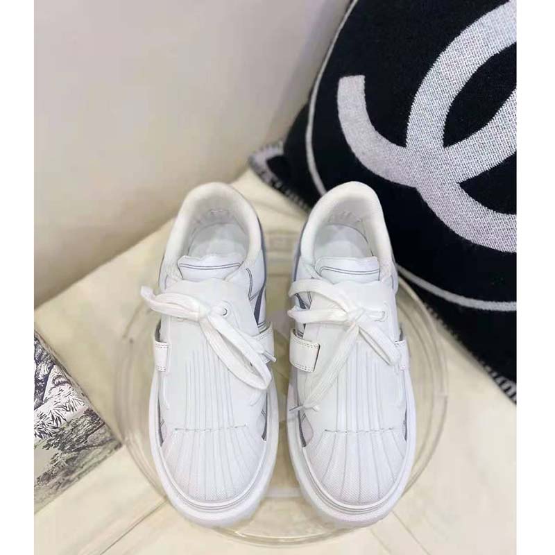 Dior Women Shoes Dior-ID Sneaker White and French Blue Technical Fabric