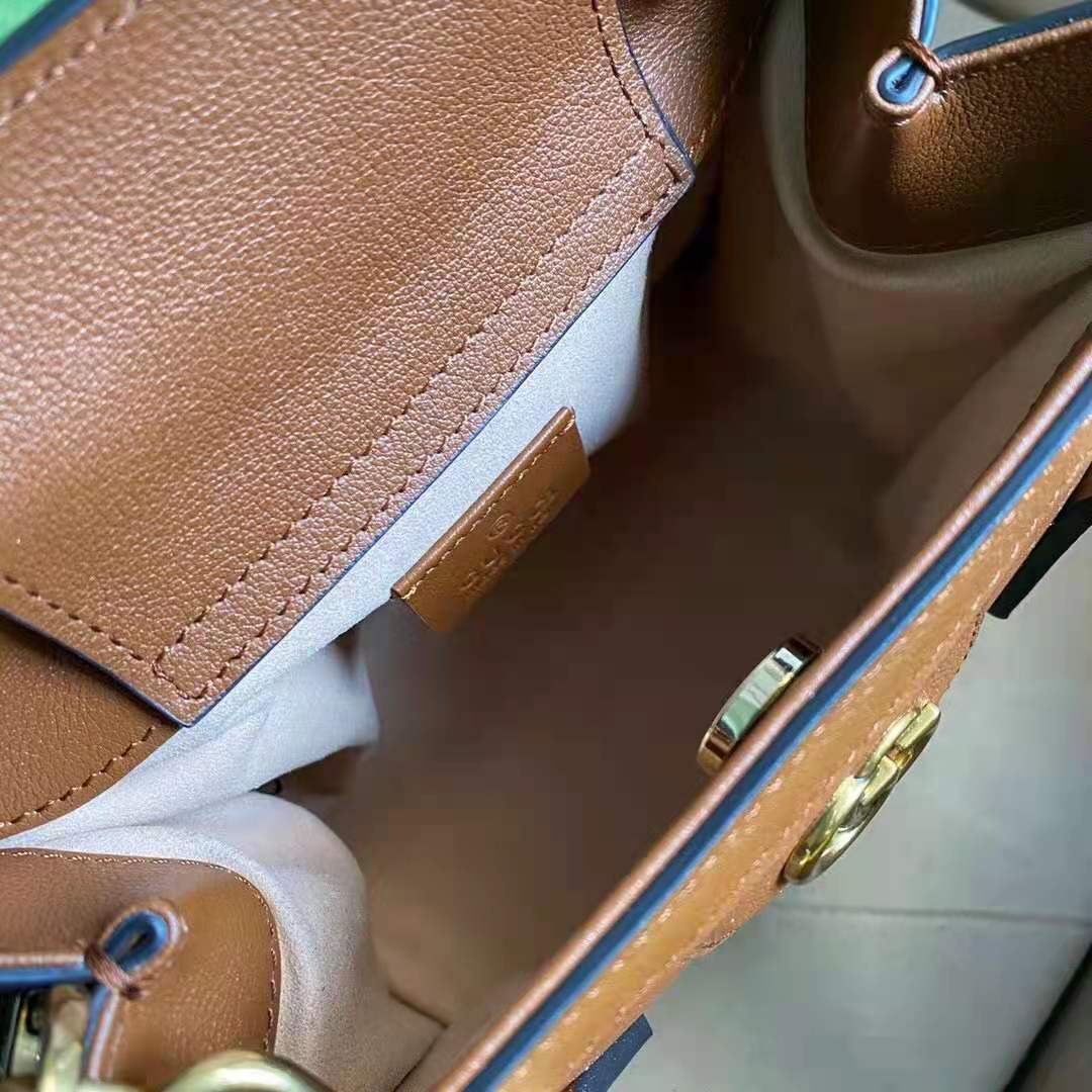 G*u*i gg women G*u*i diana mini tote bag double g brown leather