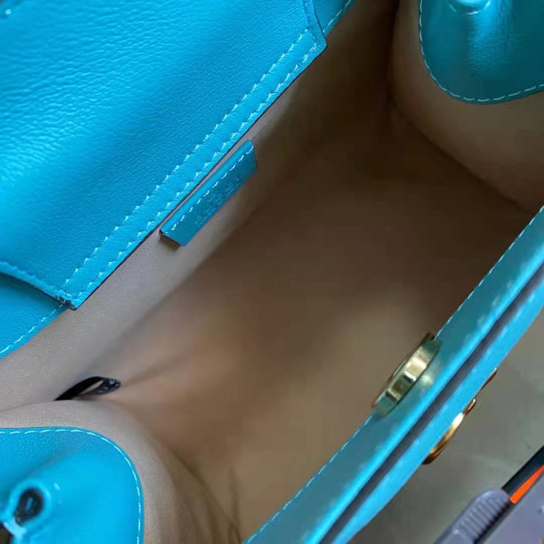 G*u*i gg women G*u*i diana mini tote bag double g light blue leather