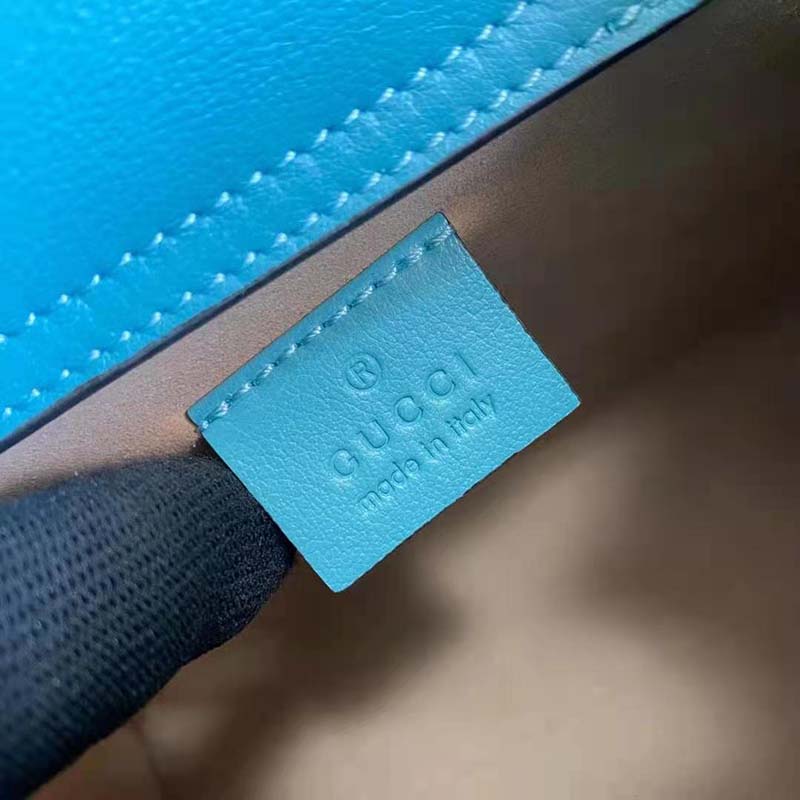 G*u*i gg women G*u*i diana mini tote bag double g light blue leather
