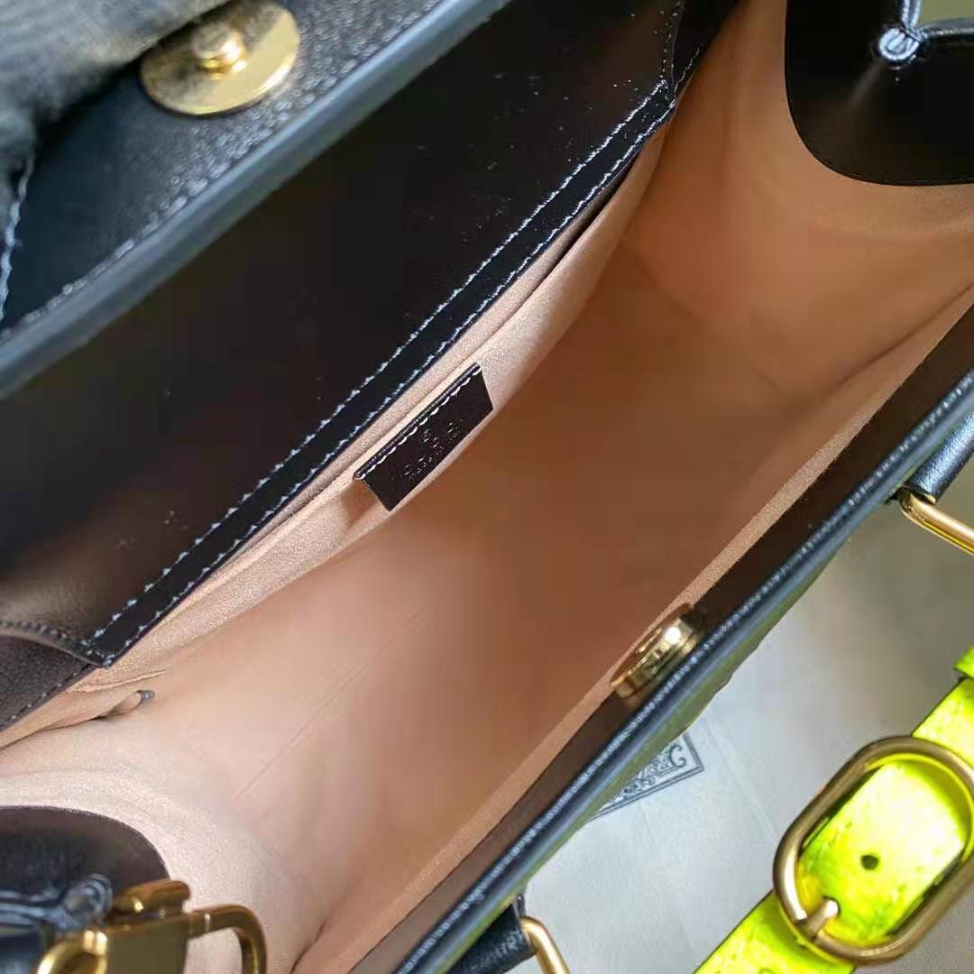 G*u*i gg women G*u*i diana small tote bag double g black leather