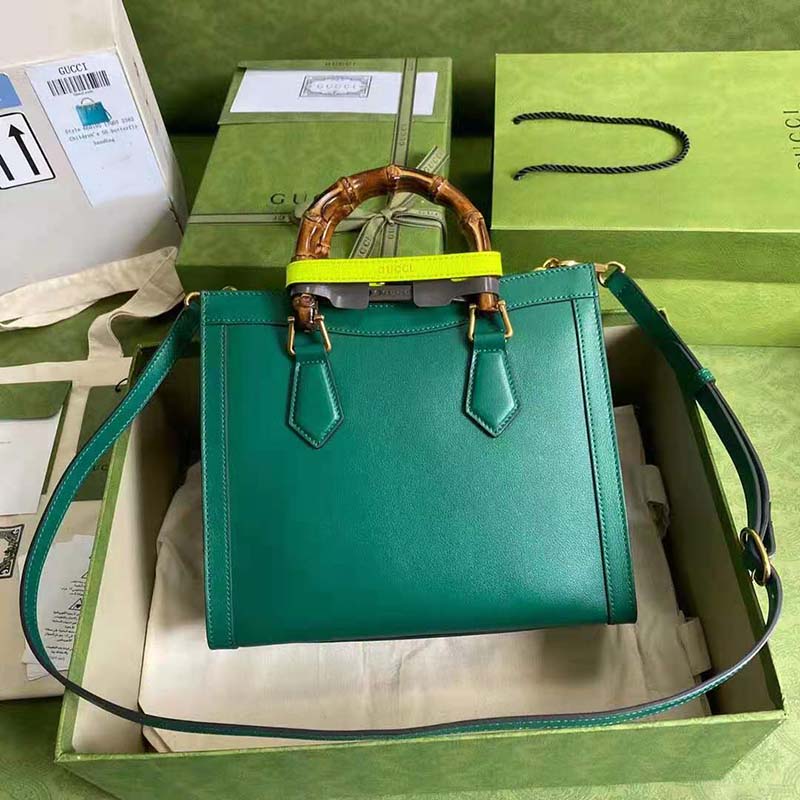 G*u*i gg women G*u*i diana small tote bag double g emerald leather