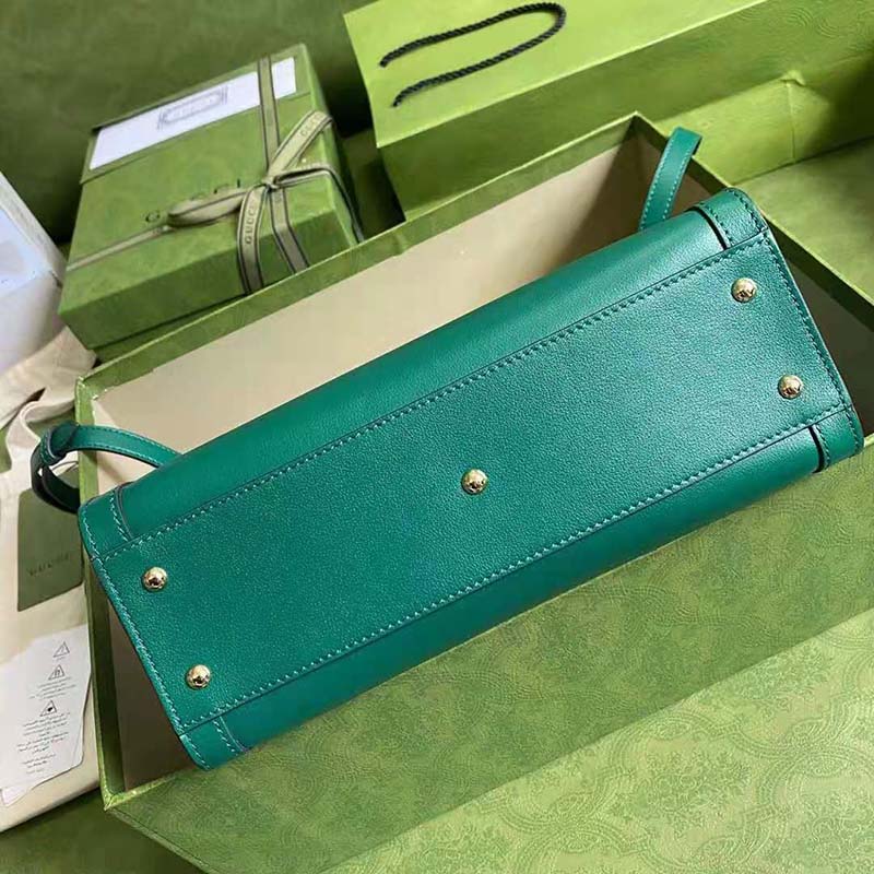 G*u*i gg women G*u*i diana small tote bag double g emerald leather