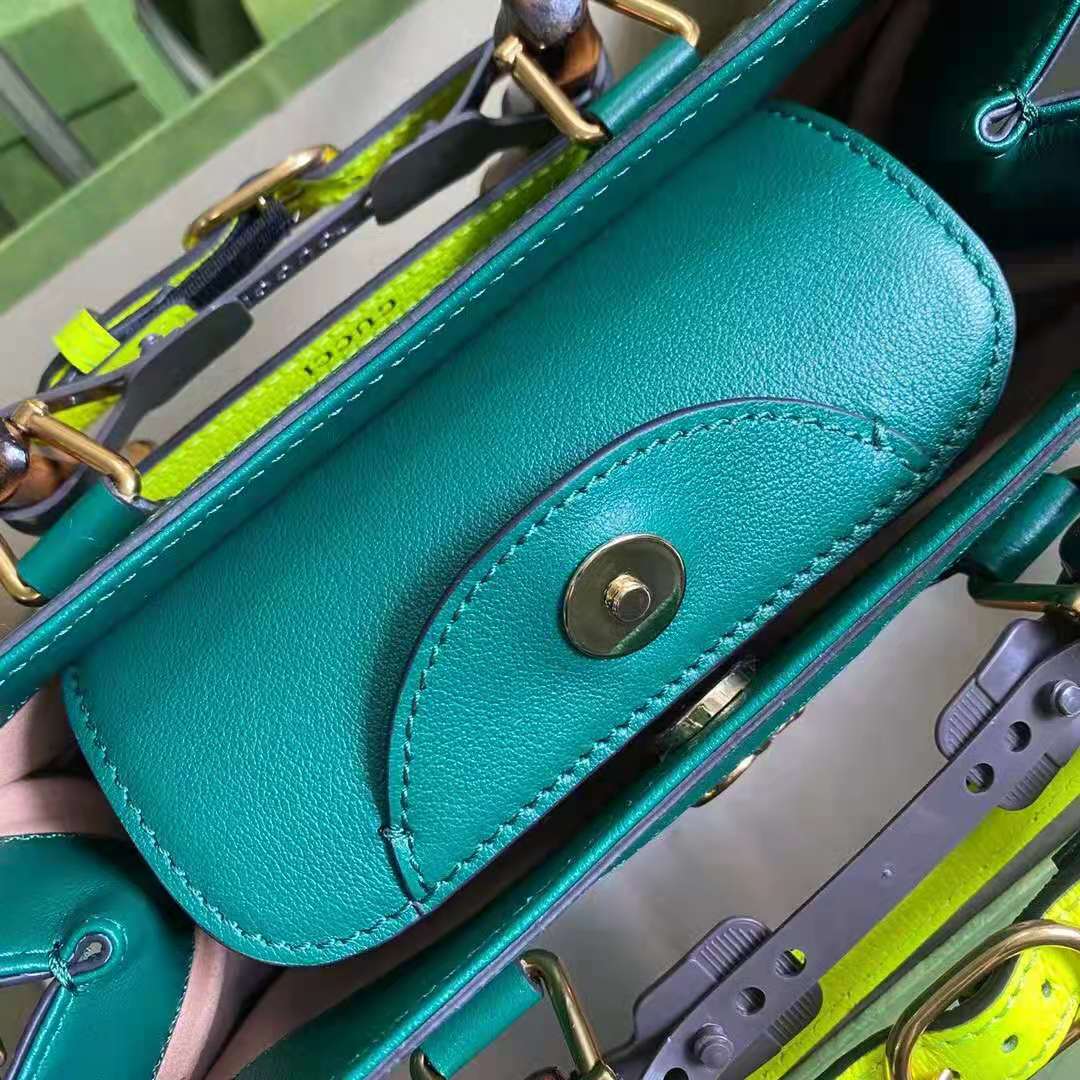 G*u*i gg women G*u*i diana small tote bag double g emerald leather