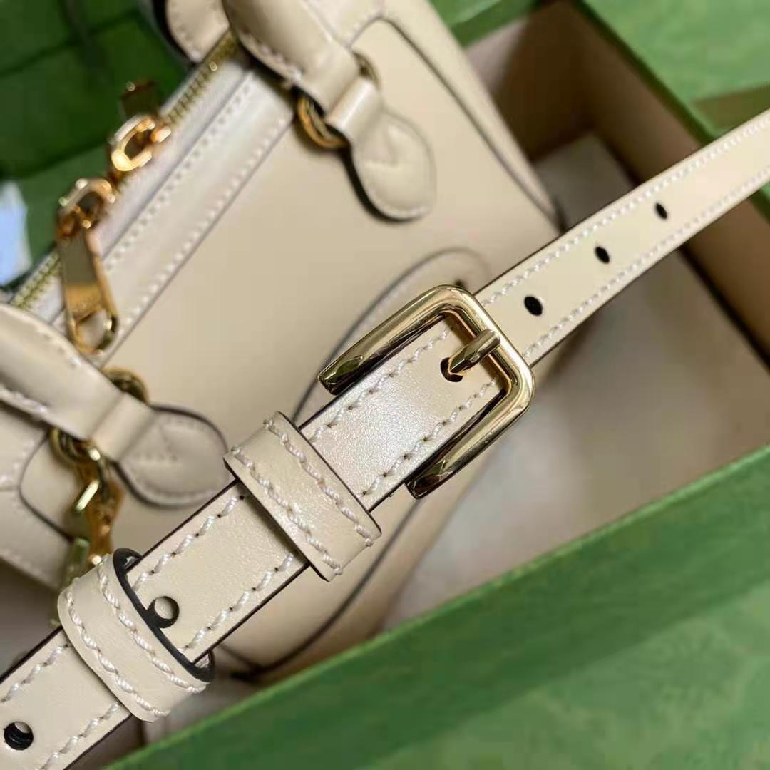G*u*i gg women G*u*i horsebit 1955 mini top handle bag beige leather