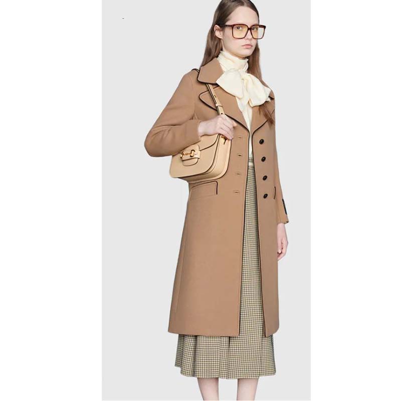 G*u*i gg women G*u*i horsebit 1955 shoulder bag beige leather