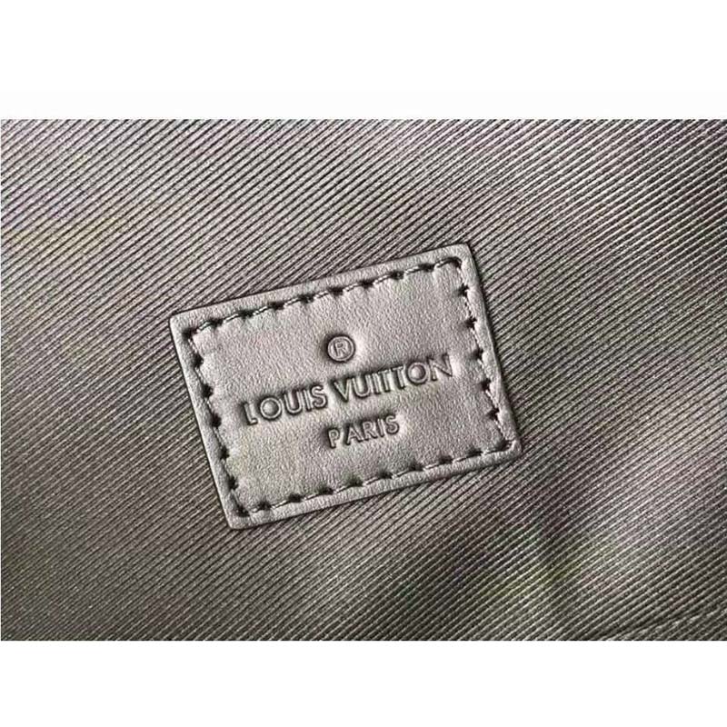 Louis Vuitton LV Unisex Aerogram Backpack Black Grained Calf Cowhide Leather
