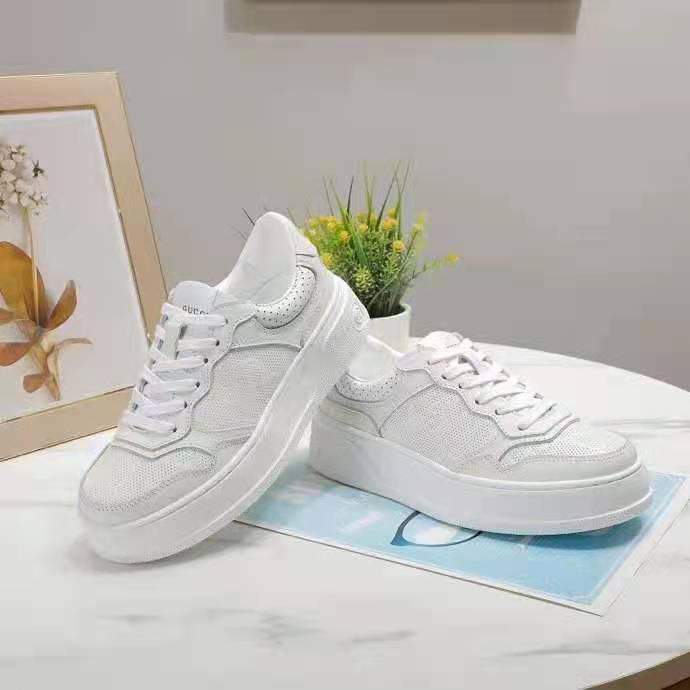G*u*i gg unisex G*u*i jive sneaker white gg embossed leather smooth leather