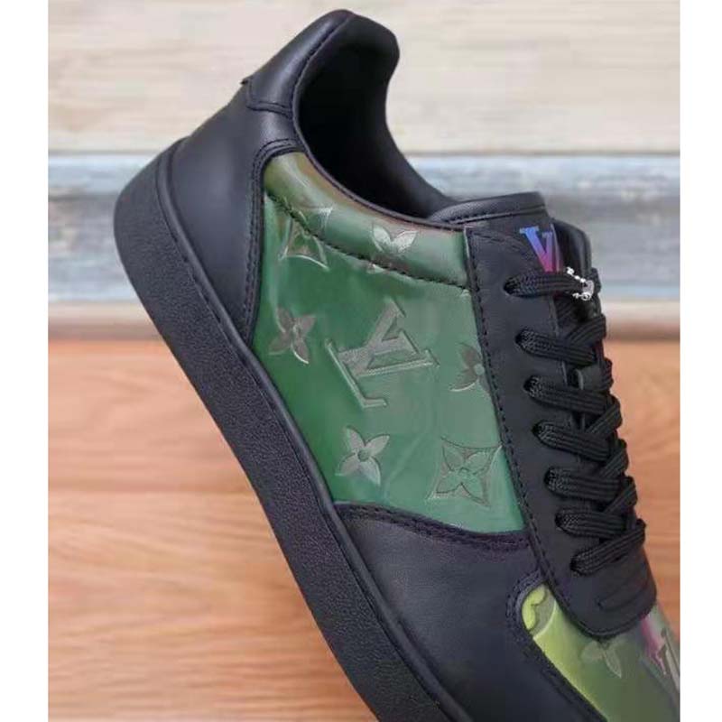 Louis Vuitton LV Women Rivoli Sneaker Black Mix of Materials Rubber Outsole LV Initials